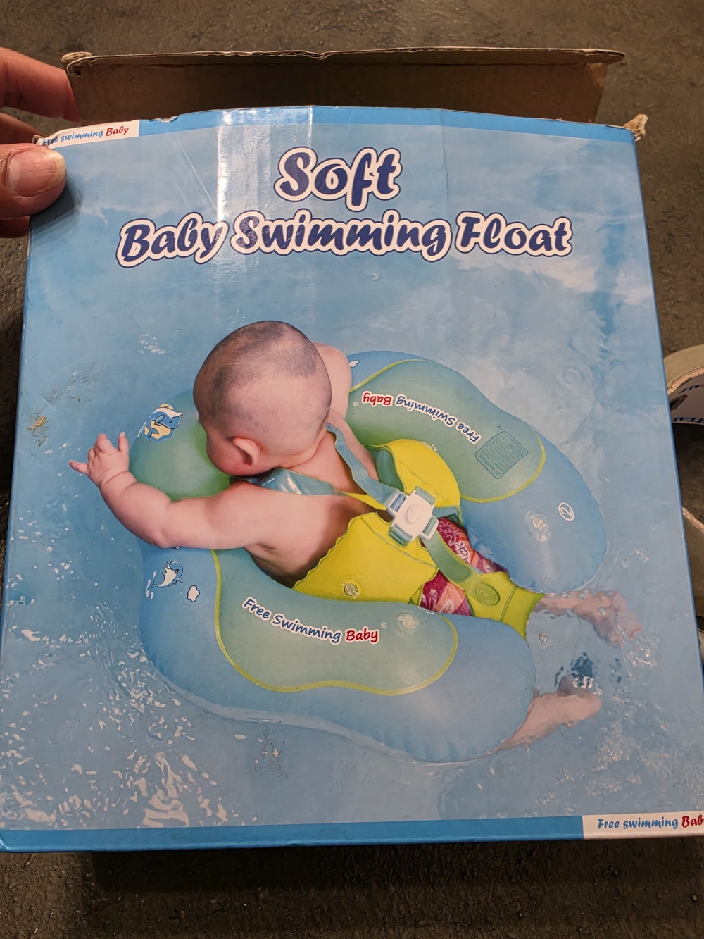 Others Follow Blue and Yellow Kids Swim Trunks Float